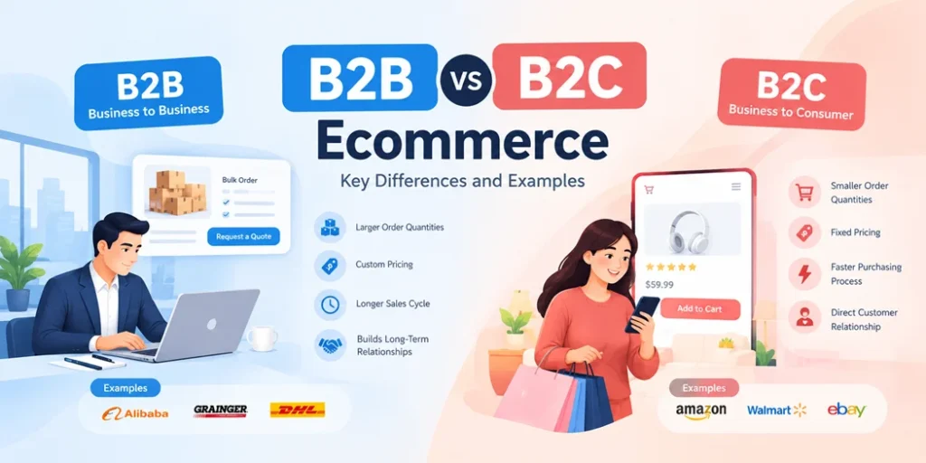 B2B vs B2C ecommerce key differences and examples