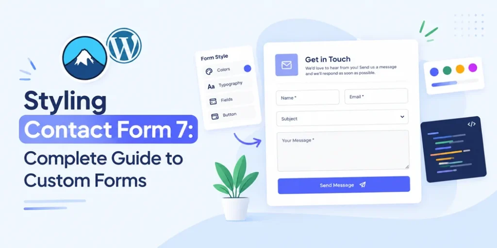 Styling Contact Form 7 with custom form fields, colors, buttons, and CSS