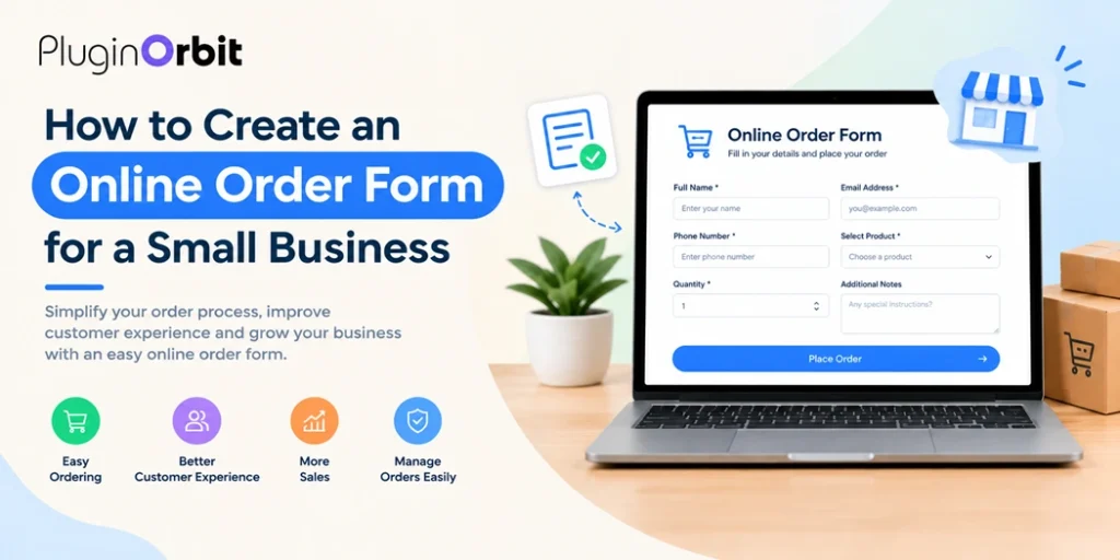 How to create an online order form for a small business using a simple digital form.