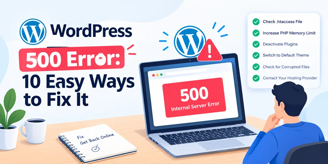 WordPress 500 Error: 10 easy ways to fix the internal server error